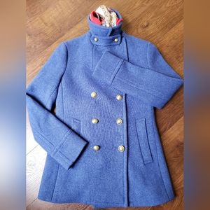 J. Crew Stadium Cloth Wool Pea Coat by Nello Gori